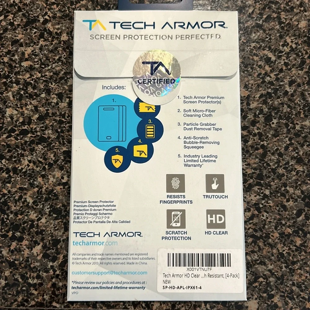 TECH ARMOR Screen Protectors for IPHONE 11XR only 1 used from pack 3 left!